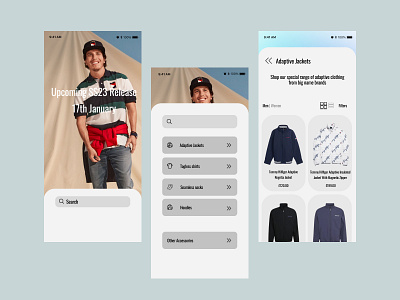 E-commerce Adaptive Clothing Store app branding design graphic design logo minimal ui