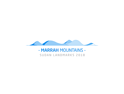 Marrah Mountains blue illustration landmark landmarks marra marra mountain mountains sudan tourism white