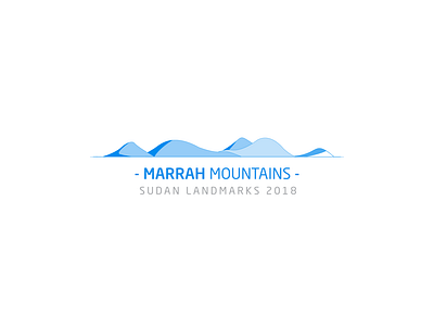 Marrah Mountains blue illustration landmark landmarks marra marra mountain mountains sudan tourism white