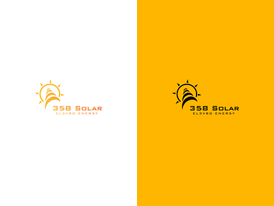 solar logo branding design flat icon logo minimal vector web website