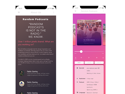 pod cost app screen app design ui ux