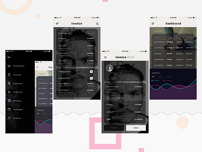 invoice app app design ui ux