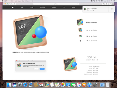XDF EDUCTION ONE V1.0 branding mac mac app ui