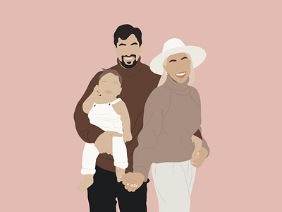 Family portrait 2d graphic design illustration