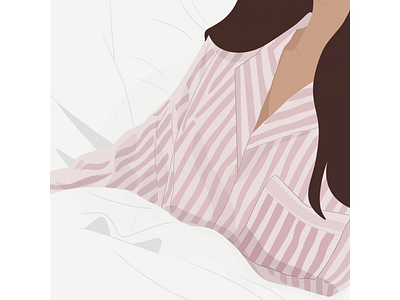 Namaste in bed 2d graphic design illustration