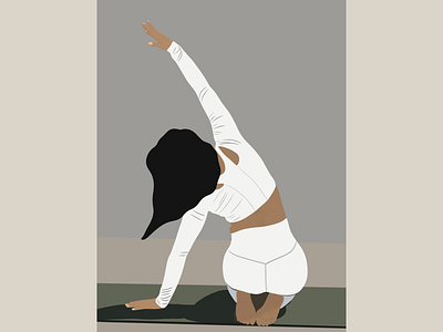 Yoga practice 2d graphic design illustration