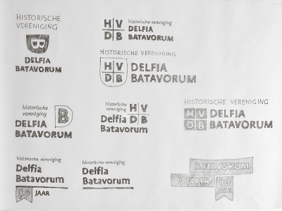 Delfia Batavorum Logo sketching brand identity branding graphic design logo logomark