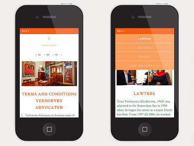 Verhoeven Laywers | Responsive website