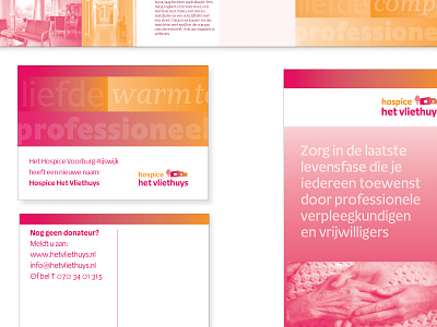 Hospice Het Vliethuys brand identity business card logo design print design