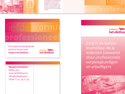 Hospice Het Vliethuys brand identity business card logo design print design