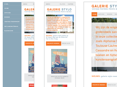 Galerie Stylo | mobile layout branding logo design mobile responsive web design ui user interface ux