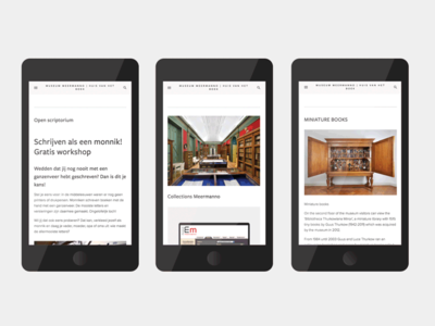 Museum Meermanno mobile responsive web design squarespace ui user interface user interface design ux web design