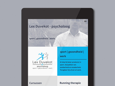 Website | Lex Duvekot - Tablet Layout landing page responisve website ui user interface ux web web design web experience web layouts web typography website