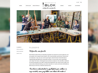 Modehuis Blok website design