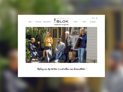 Modehuisblok website design