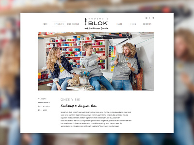 Modehuis Blok website design brand identity design branding ecommerce design responsive webdesign ui user inteface web design