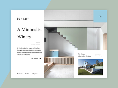 A Minimalist Winery - Design architecture art design interior landing minimalist page photo slider ui ux webdesign
