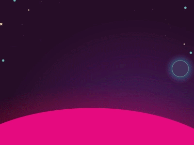Hello Dribbble! animation ball dribbble monster planet repoint