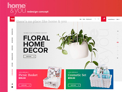 Home & You - Redesign Concept design ecommerce shop webdesign