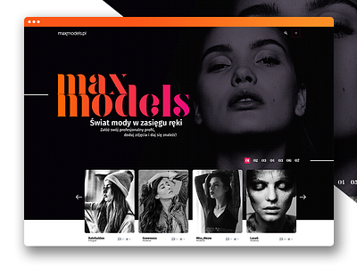Maxmodels - Redesign Concept design ui web