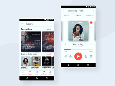 Android UI Kit - 📔 Audiobook Library