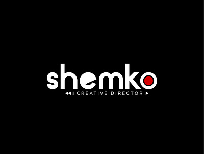 Filmmaker logo (Shemko - Creative Director) branding concept design filmmaker logo logo design record vector