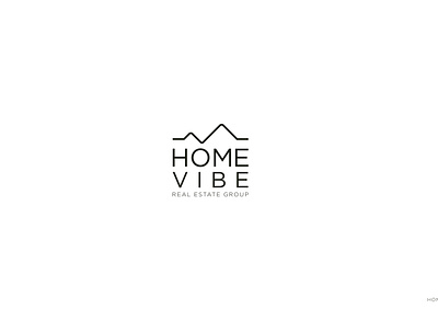 HOME VIBE LOGO brand home line logo minimalist real estate vector vibe