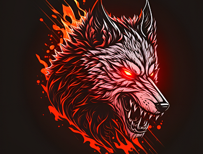 Logo angry wolf branding design graphic design illustration logo