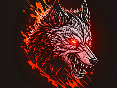 Logo angry wolf