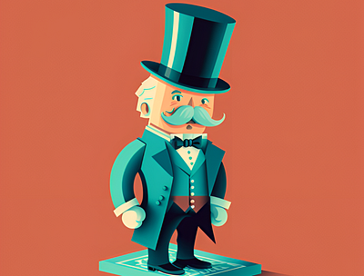 "Mr Monopoly" branding design graphic design illustration vector