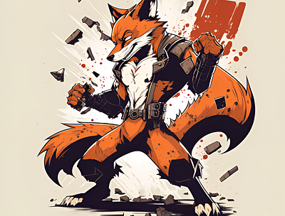 The Fox design graphic design illustration