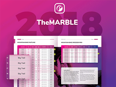 TheMarble 2018 Catalog Design animation catalog design gradient indesign modern table template the marble trend vivid wiggle