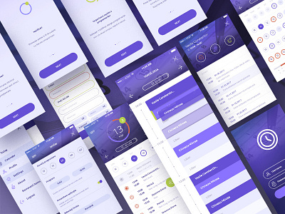 Mobile UI/UX App app appointment interaction medical mobile notification onboarding plan purple sync ui ux