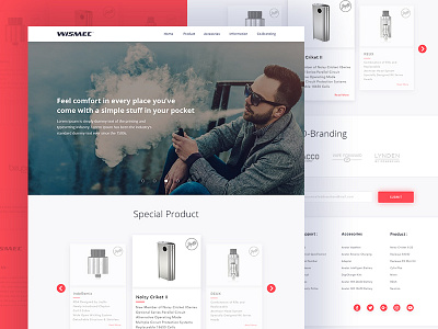 Redesign WISMEC Landing Page graphicdesign homepage ladingpage ui vapor webdesign webpage website