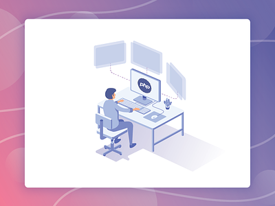Learn PHP code coding graphicdesign illustration isometric java php ui ux website