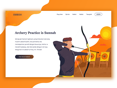 Archery Practice archery homepage icon illustration landingpage ui ux web website