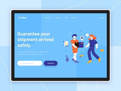 Tumbas Website Homepage bussiness delivery service design homepage illustration landingpage ui website wordpress