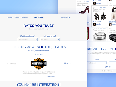 Fort Of Trust blue ecommerce grey home interface product responsive shop ui ux web design website