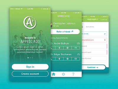 Appreciado android apps design icon ios iphone mobile photoshop sketch ui ux web