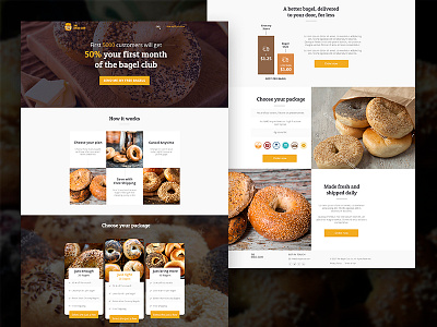 Bagel bootstrap design food interface logo photoshop product responsive site ui ux web