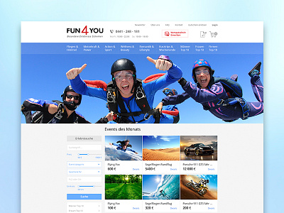 Fun4you bootstrap design ecommerce events interface photoshop product responsive site ui ux web