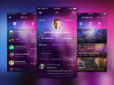 Mr Dj apps design iphone mobile music photoshop playlist sound ui ux web