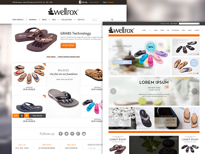 Wellrox design ecommerce interface product responsive sale shoes shop ui ux web wellrox