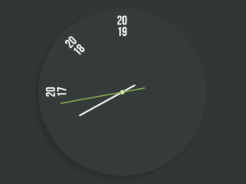 New Year's clock affter effects animation clock color coral flat motion new year ui ux violet
