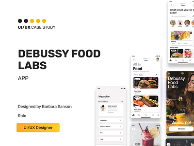 Debussy Food Apps | App UI UX Design