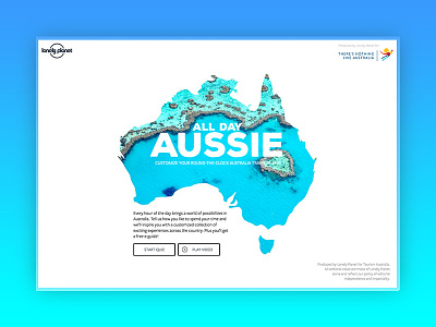 All Day Aussie Travel Quiz aussie australia campaign interactive lonelyplanet poi quiz travel website