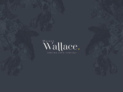 Wallace - Brand identity brand classic dark design flower graphism identity logo luxe paint