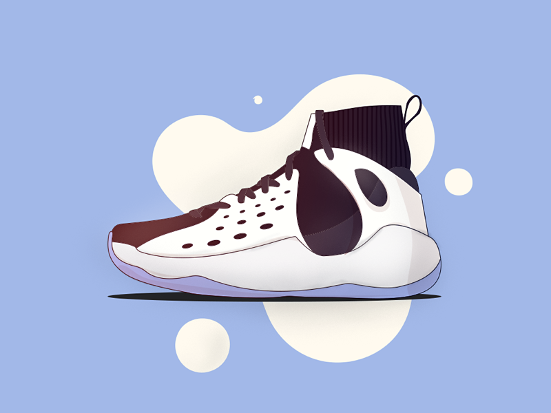 Sneakers flat design flat rendering sneakers design illustration