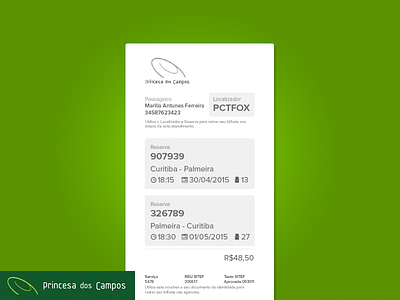 Princesa dos Campos Ticket Redesign print redesign ticket