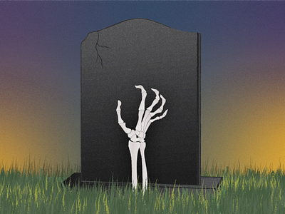 R.I.P. 31 days of spooky 31daysofspooky art character design graveyard halloween illustration illustrator october skeleton tombstone vector